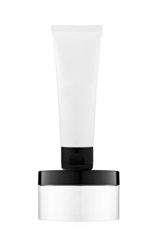 Cream container with tube  isolated