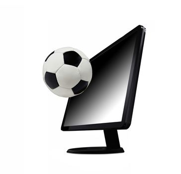 basketball with football computer on a white background