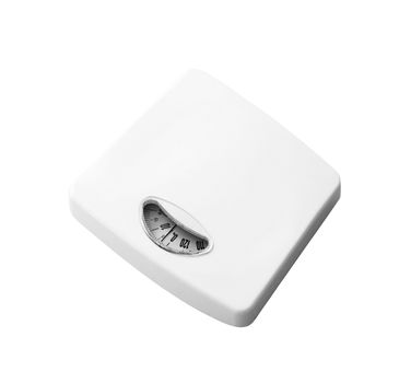 Dieting concept with scales isolated on the white