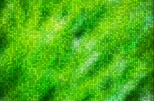 abstract square polka dots on green background.