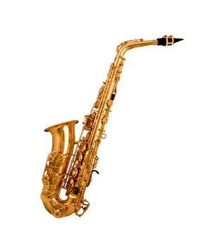 Saxophone isolated on white background