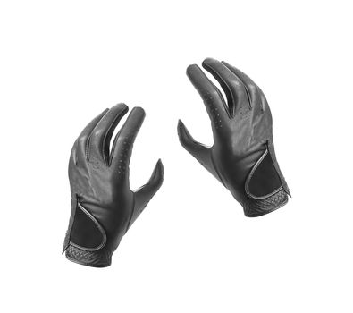 Leather motorcycle gloves with carbon fiber protection
