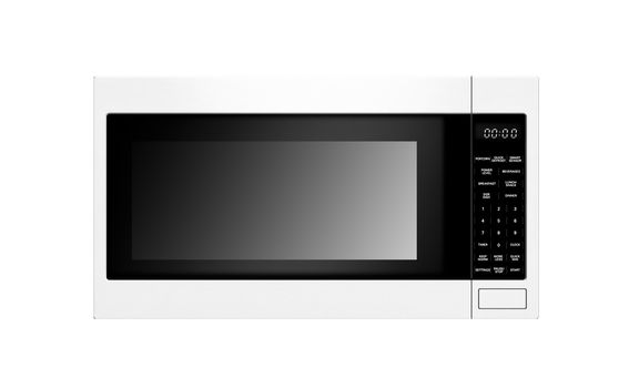 stylish microwave oven isolated on white background
