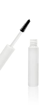 white mascara for eyes isolated