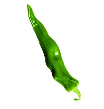 green pepper isolated on white background