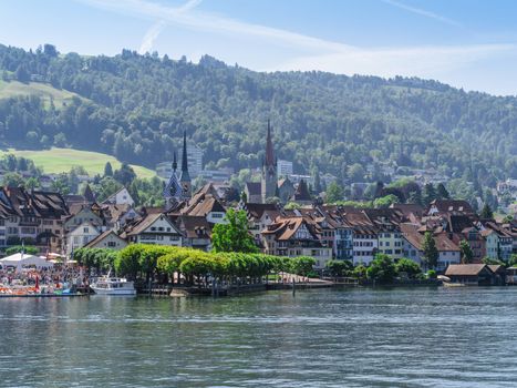 Photo of the city of Zug in Switzerland. Taken from across the lake of Zug.