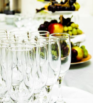 table set for a wedding dinner