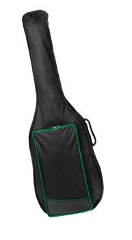 Black blank classical guitar case isolated