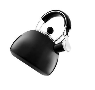 Kettle with whistle isolated on white background