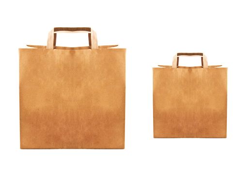 Paper bags isolated