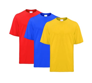 T-shirts isolated on white background