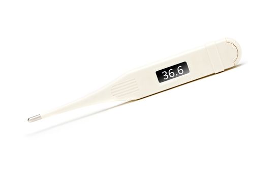 Digital electronic thermometer isolated