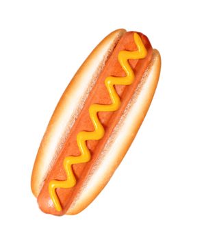 hot dog on white background
