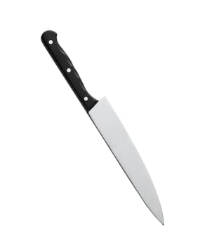 Kitchen knife on a white background