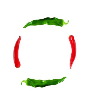 green with red peppers