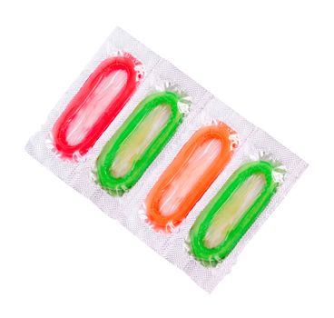Colorful condoms
