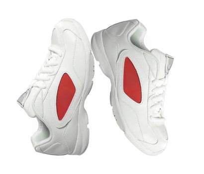 Single sport shoe isolated on white
