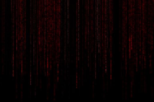 Digital Abstract background, red matrix.