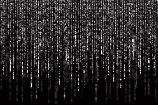 Digital Abstract background, black and white matrix.