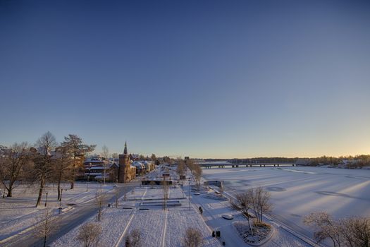 Overlock on the Frozen River in Umea, Sweden