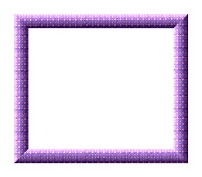 Blank photo frame with a texture of purple tiles on a white background