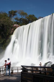 Iguazu Falls located on the border of Brazil and Argentina