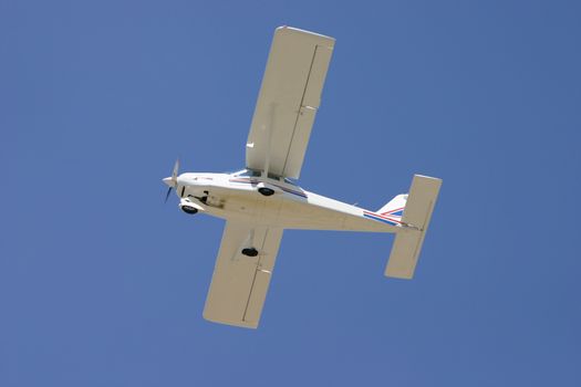 Small Aircraft at the blue sky