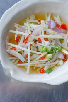 spicy mango salad , asian style food