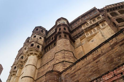 Meherangarh fort landmark in jodhpur, rajasthan, india