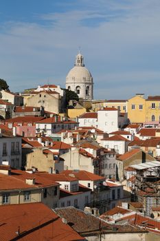 A view on the city of Lisbon - pantheon