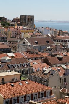 A view on the city of Lisbon - cathedral