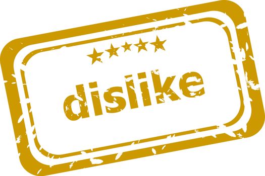 dislike stamp isolated on white background