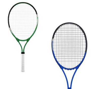 Tennis racket, isolated on white