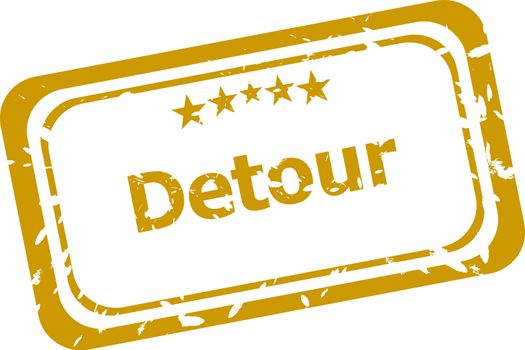 detour stamp isolated on white background