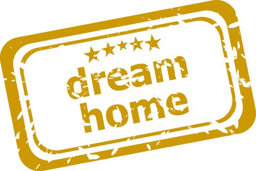 dream home stamp isolated on white background