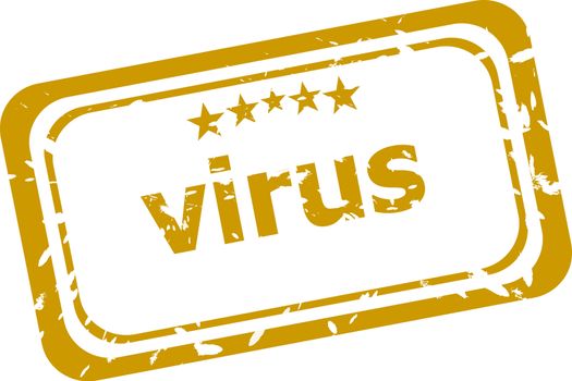 virus stamp isolated on white background
