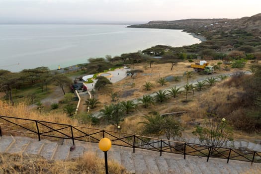 A tranquil, green and peaceful place by shores of lake Langano in Ethiopia
