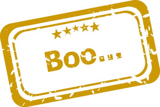 boo stamp isolated on white background