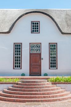 Building in Stellenbosch in the Western Cape Province of South Africa. Built in Cape Dutch architectural style

