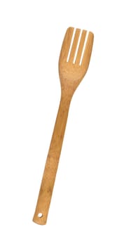 Wooden fork isolated