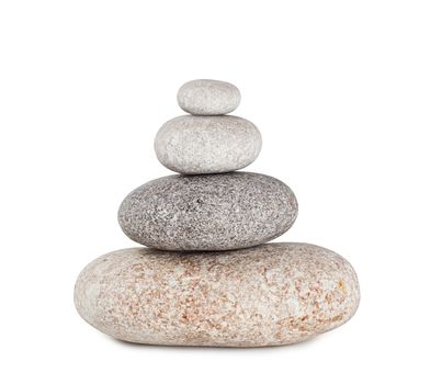 pile of stones isolated on white background