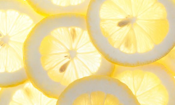 details slices of lemon background