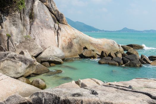 Stone at part of Lamai beach,Samui, Thailand