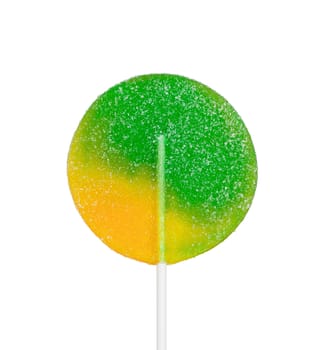 Large lollipop on stick isolated on white