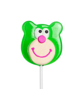 Sweet lollipop of a bear head