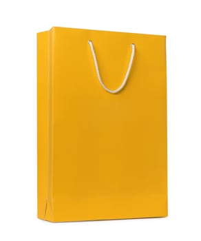 Yellow shopping bag isolated