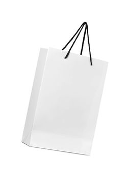 white shopping bag on a white background