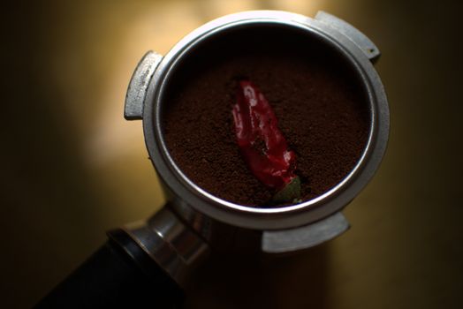 Coffee with chilly pepper