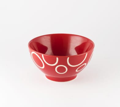 Red Plate with White Background, Isolation