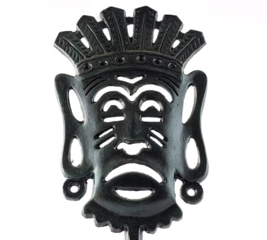 African mask isolated on a white background.